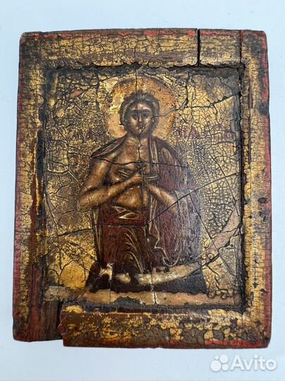 Иконка миниатюра Святая Мария Египетская 18 век