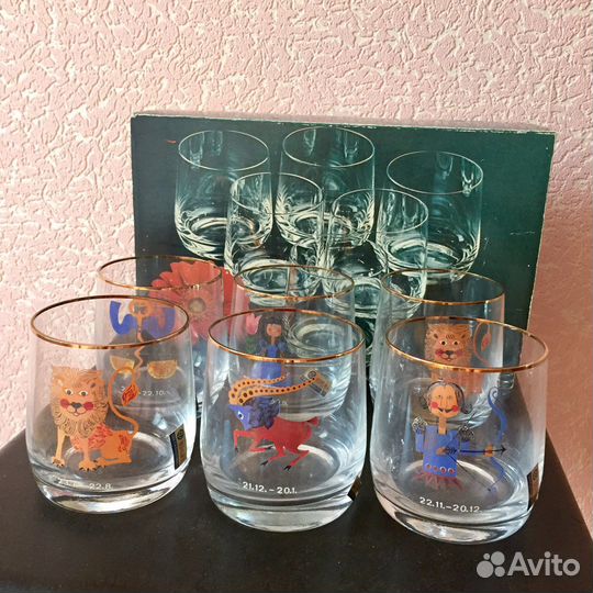 Bohemia Чехословакия бокалы Знаки Зодиака