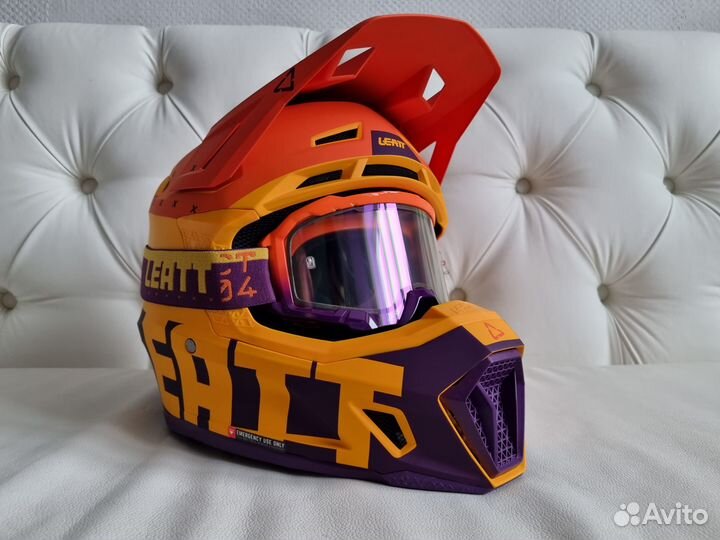 Orange Helmet Kit Шлем Leatt Moto 7.5 V23 Indigo