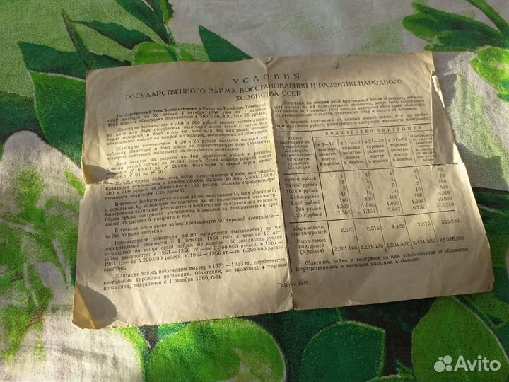 Облигация СССР 1946 года