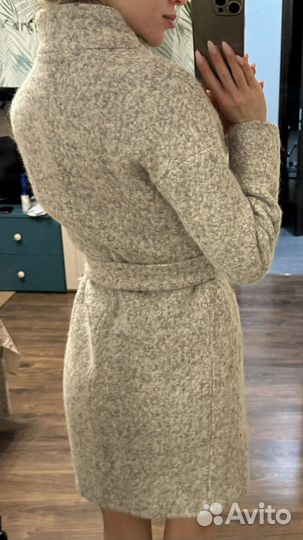 Пальто серое размер 38, xs