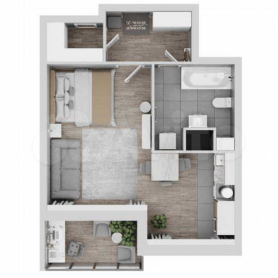 1-к. квартира, 45,6 м², 17/22 эт.