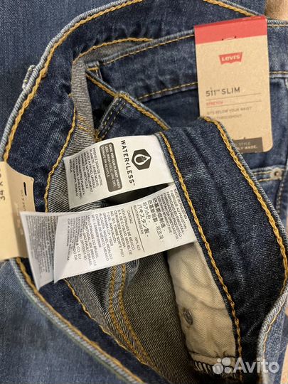 Мужские джинсы Levis 511 slim stretch 34x36