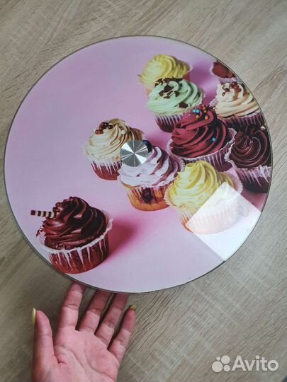 Поворотный стол стекло