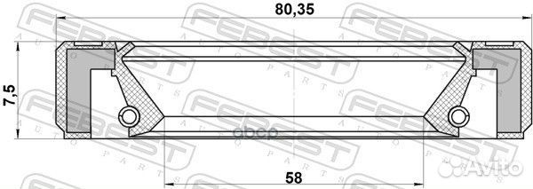 Сальник привода 95GBY60800808L Febest