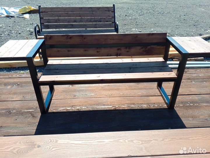 Скамья лофт с полками