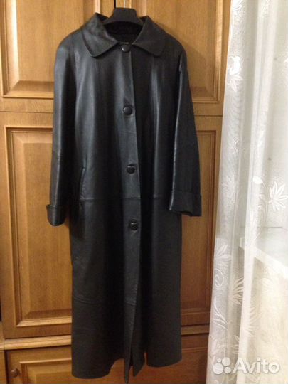 Пальто кожаное