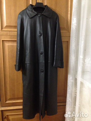 Пальто кожаное