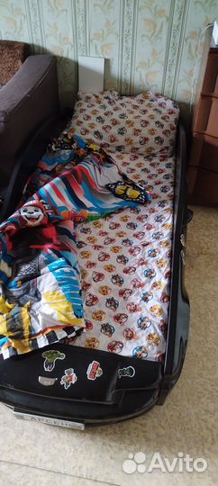 Детская кровать машинка с матрасом