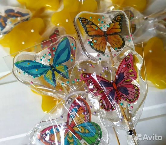 Тонкие леденцы из изомальта для украшения тортика