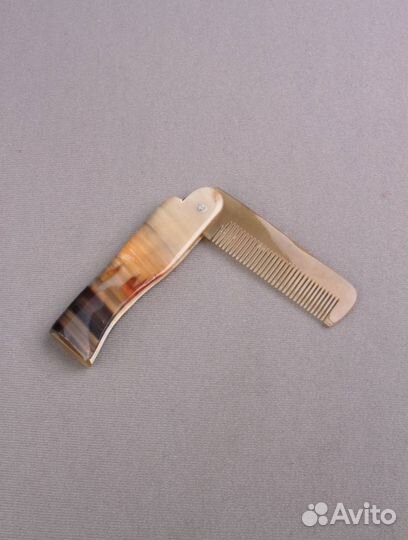 Складная мини расческа из натурального рога