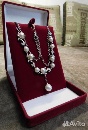 Серебряное колье 925 пробы