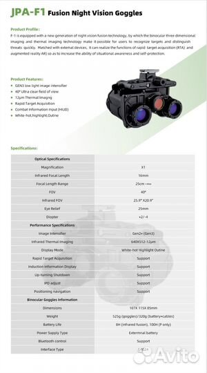 Очки ночного видения jerry-FB