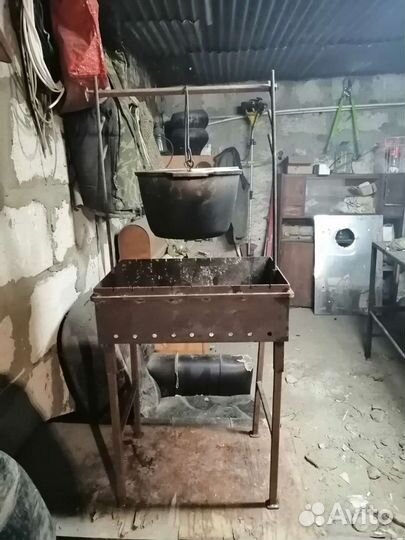 Печь для казана и сковороды+мангал и подставка