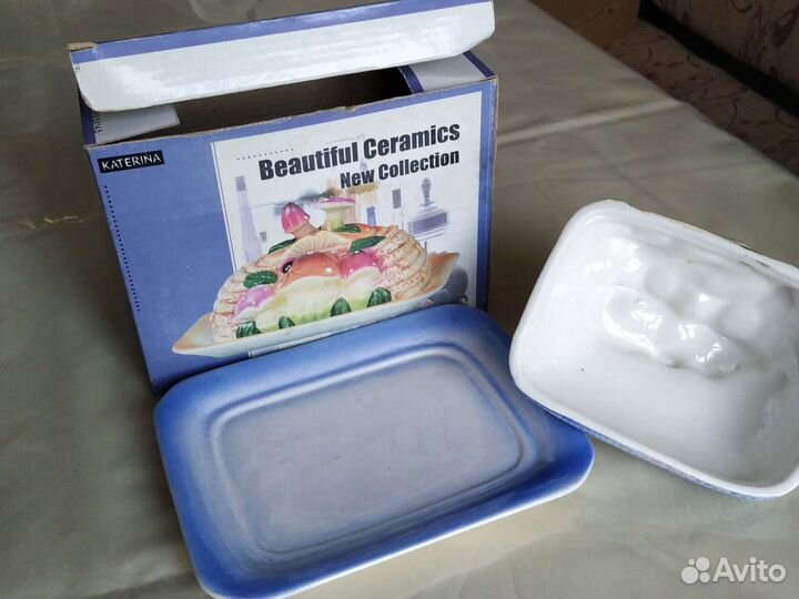 Керамическая маслёнка новая