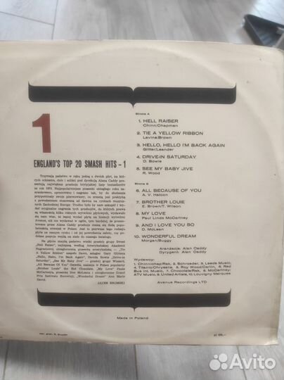 Пластинка Оркестр Алана Кэдди - England's Top 20