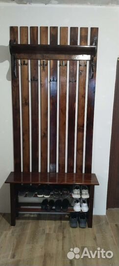 Вешалка в прихожую с обувницей