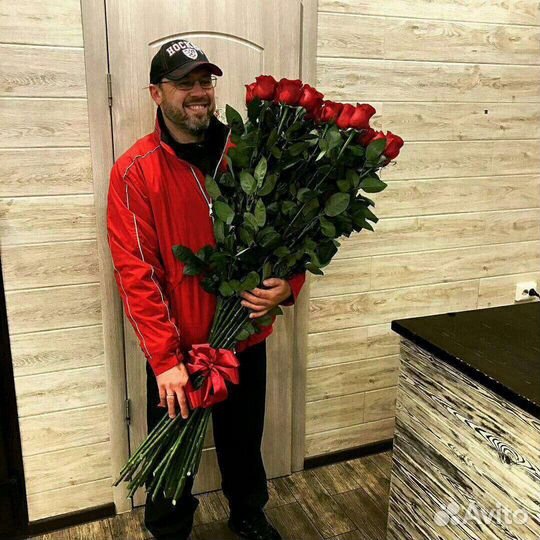 Розы 80 см Красные высокие