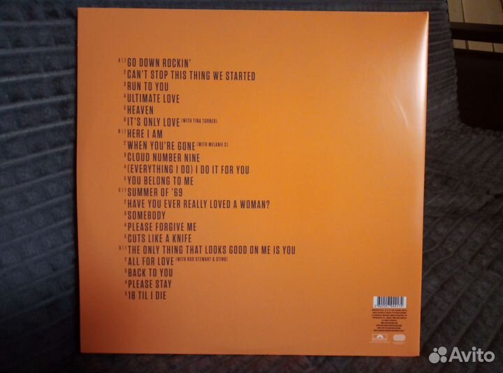 Bryan Adams - Ultimate (Best) 2 LP 2017 Eu