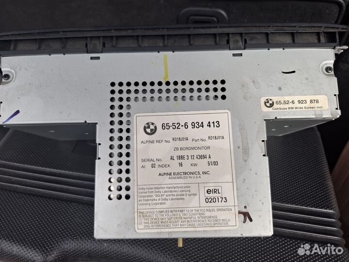 Монитор BMW X5, е53, 16:9