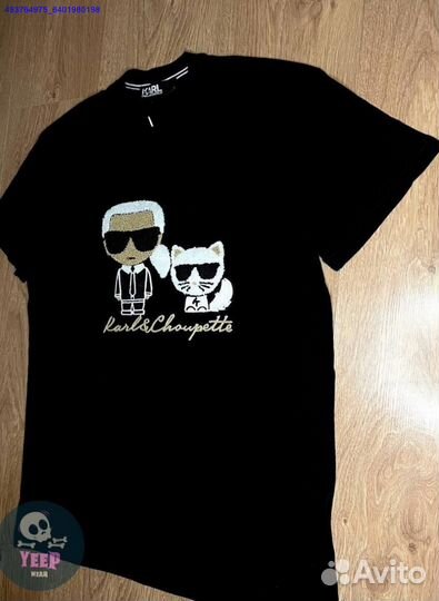 Футболка Karl Lagerfeld черная S XL XXL (Арт.48377)