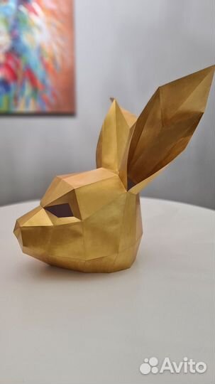Полигональная маска зайца