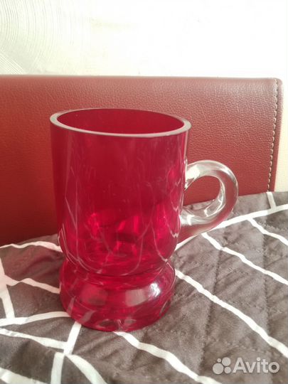 Винтажная кружка рубиновое стекло СССР (крл )