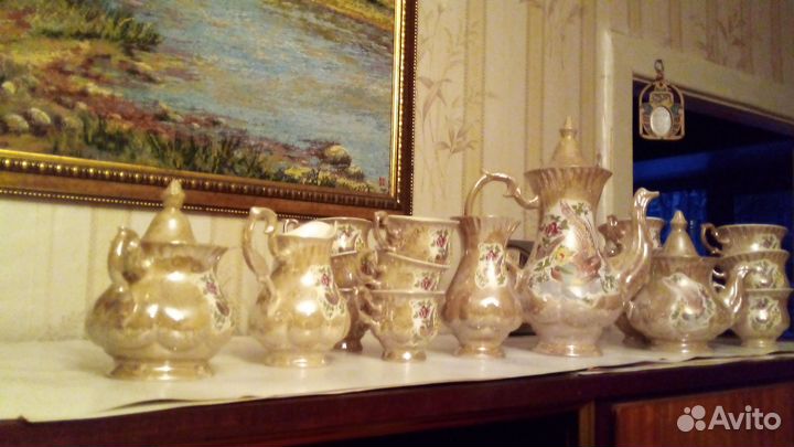 Чайный сервиз без чайника и сахарницы