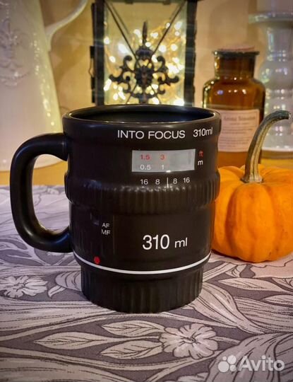 Кружка объектив керамическая