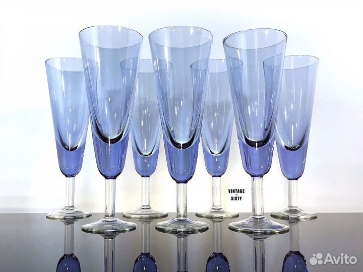 Бокалы фужеры неодимовое стекло гхз 60-70-е гг