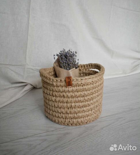 Корзинка из джута