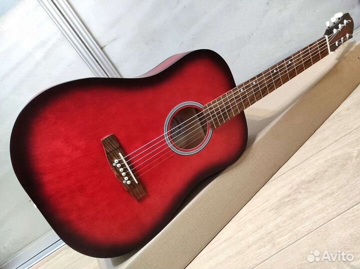 Гитара новая акустическая широкий гриф
