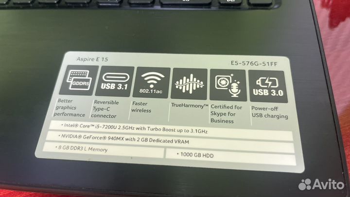 Ноутбук Acer aspire E5-576