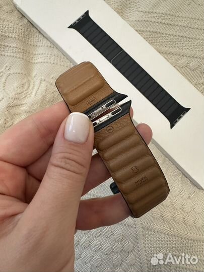 Ремешок apple watch midnight leather link