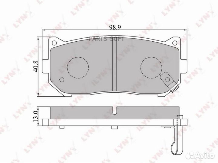 Lynxauto BD4401 Колодки тормозные KIA spectra/care