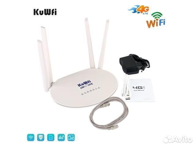 Маршрутизатор модем KuWfi 150 Мбит/с 4G LTE Wi-Fi