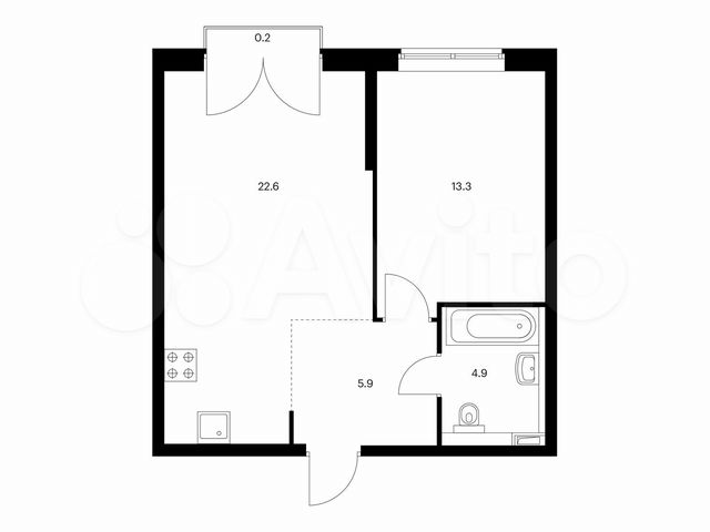 1-к. квартира, 46,9 м², 3/24 эт.