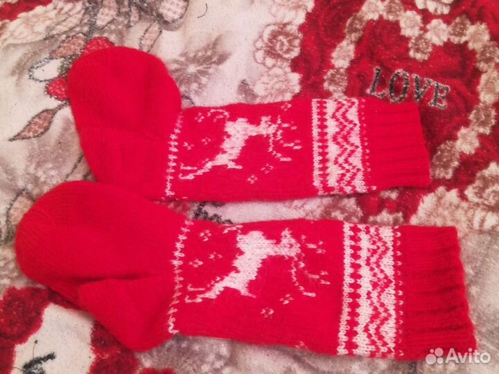 Тёплые шерстяные детские носочки