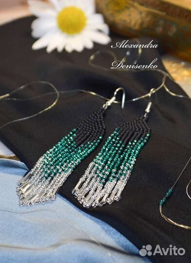 Серьги из бисера