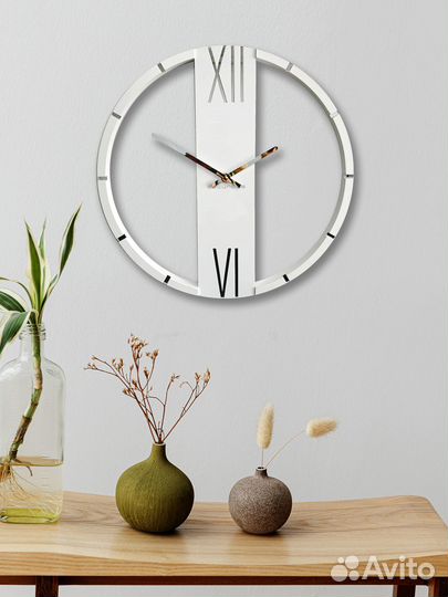 Настенные часы белые