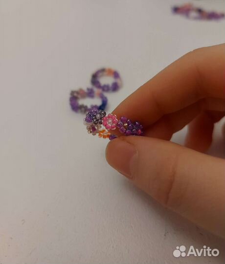 Набор из 3 колец. Бисер