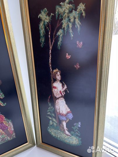 Вышивка композиция из сказки Конек-горбунок