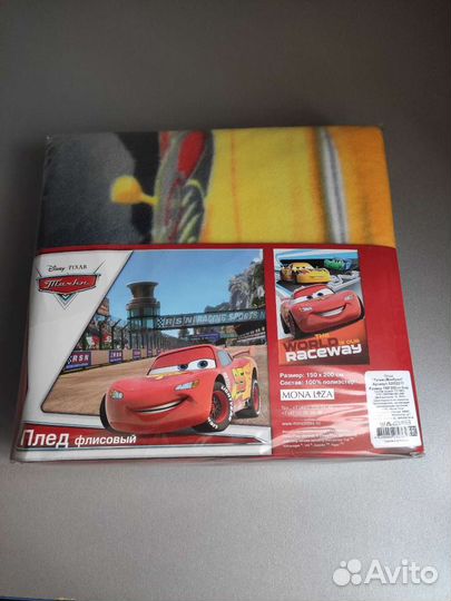 Плед флисовый Тачки