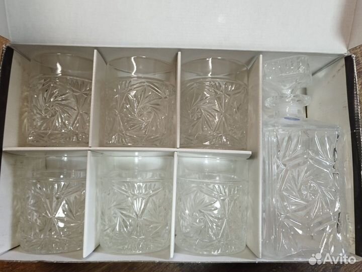 Набор для виски хрусталь Bohemia штоф и стаканы