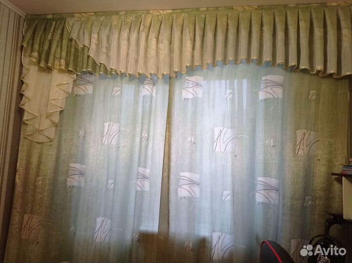 Шторы с ламбрекеном бу