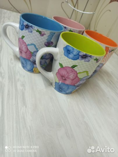 Набор кружек 4шт на подставке