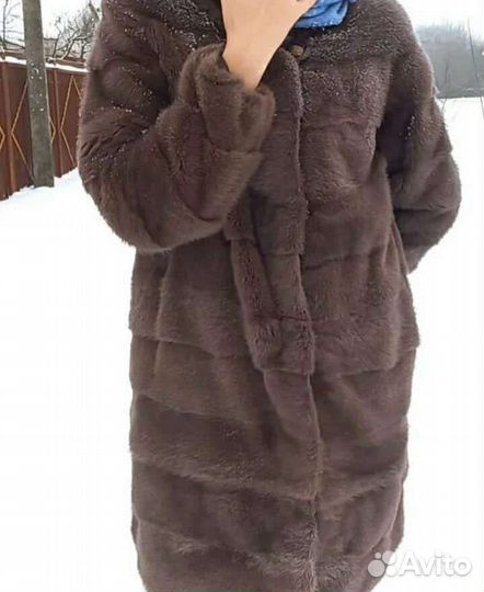 Шуба норковая поперечка 44-46