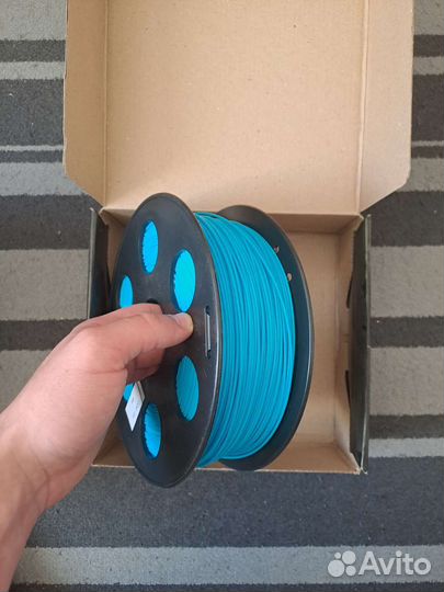 Пластик для 3d принтера голубой