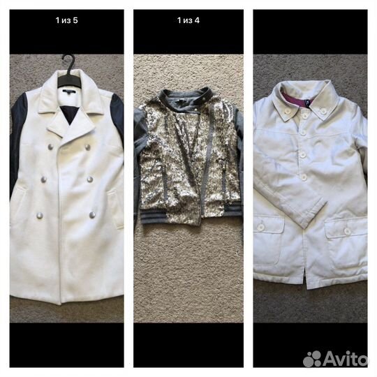 Пальто и ветровка dkny для девочки рр 140-146