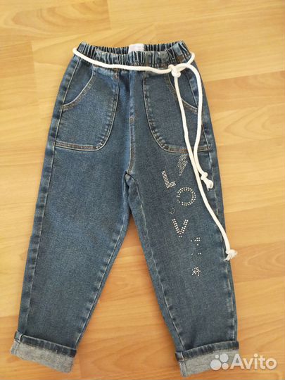 Джинсы для девочки 104